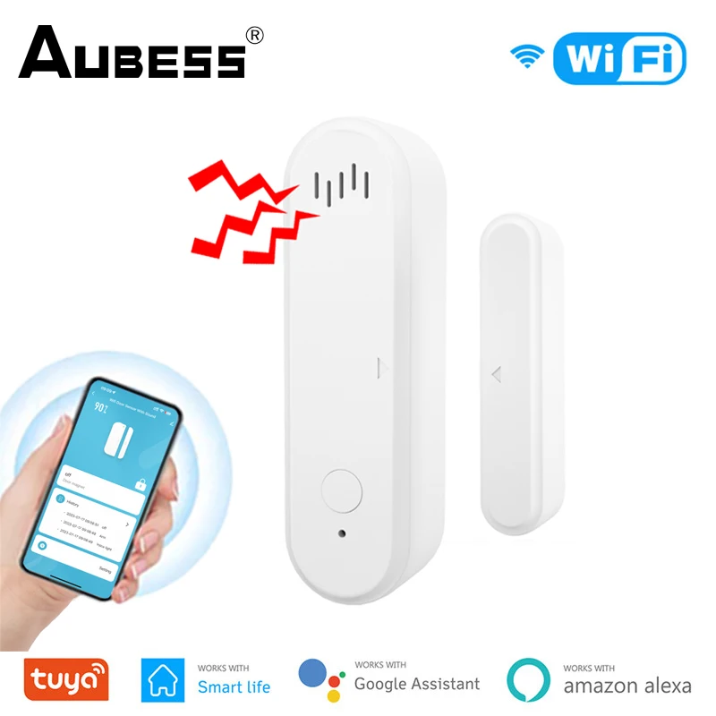 

Tuya WiFi Smart Sound Light Siren Sensor 80dB Smart Life Remote Control Siren Home Security System Work with Alexa Google Home