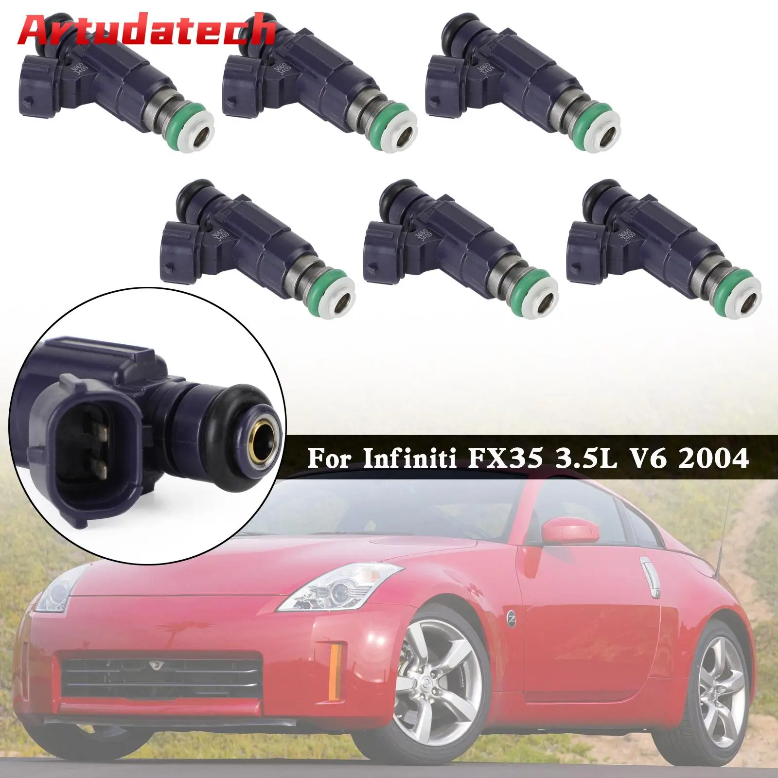

Топливные форсунки Artudatech FBJC100, подходят для Nissan 350Z 2003-04, подходят для Infiniti G35 2003-2004, автомобильные аксессуары, 6 шт.