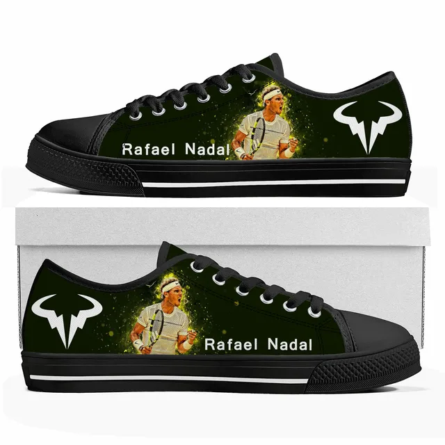 Rafael Nadal Tennis Player Low Top Sneakers