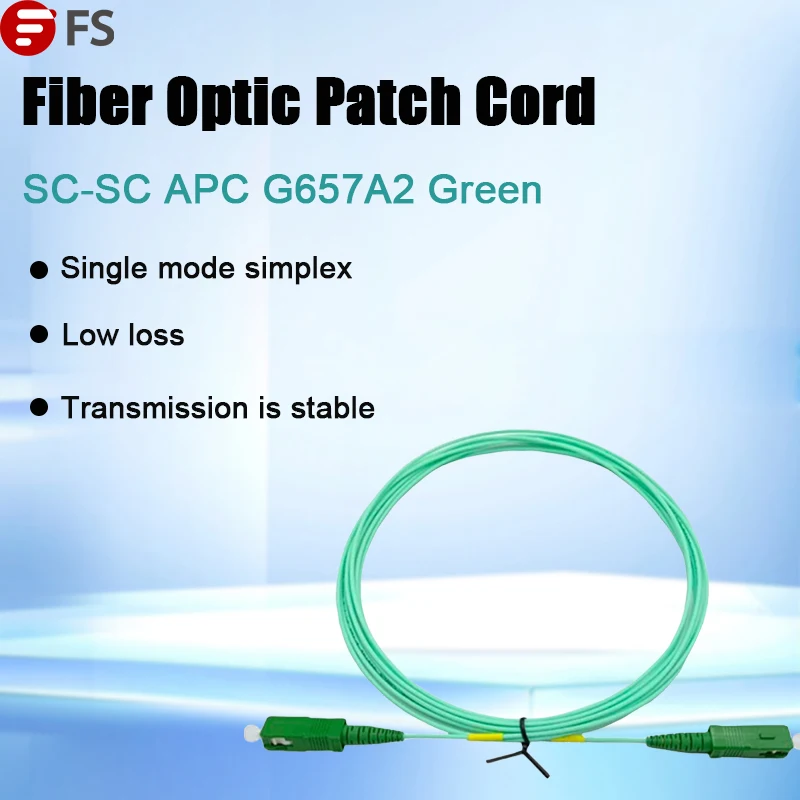 50PCS Aqua Fiber Optic Patch Cord SCAPC Single Mode G657A2 SX 1.6mm LSZH Fiber Optic Patch Cable 3.5M With Franch Original