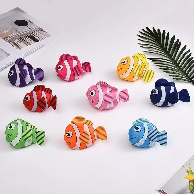 Eco-Friendly Tropical Fish Shopping Bag – Foldable, Spacious, and Convenient
