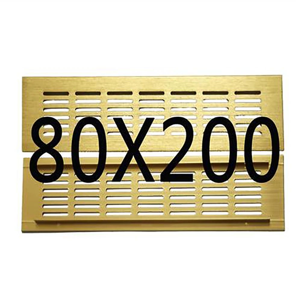 1Pcs Aluminum Alloy Brushed Gold Air Mesh Rectangular Wardrobe Cabinet Closet Air Ventilation Vents