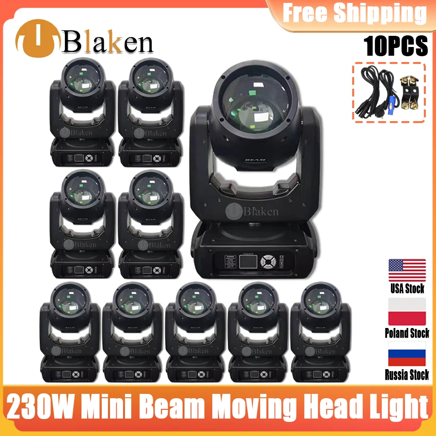 0 Tax 10Pcs Mini Sharpy 7R Beam 230W Beam Lyre 7R Moving Head Light Beam 7R Sharpy 230 Luci Da Palcoscenico 230W 7R Beam Wash