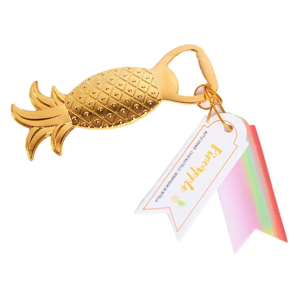 

20pcs Gold Tropical Pineapple Bottle Opener Beach Bridal Wedding Favor