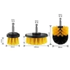 UNTIOR 3Pcs/Set Electric Scrubber Brush Drill Brush Kit Plastic Round Cleaning Brush For Carpet Glass Car Tires Nylon Brushes 6
