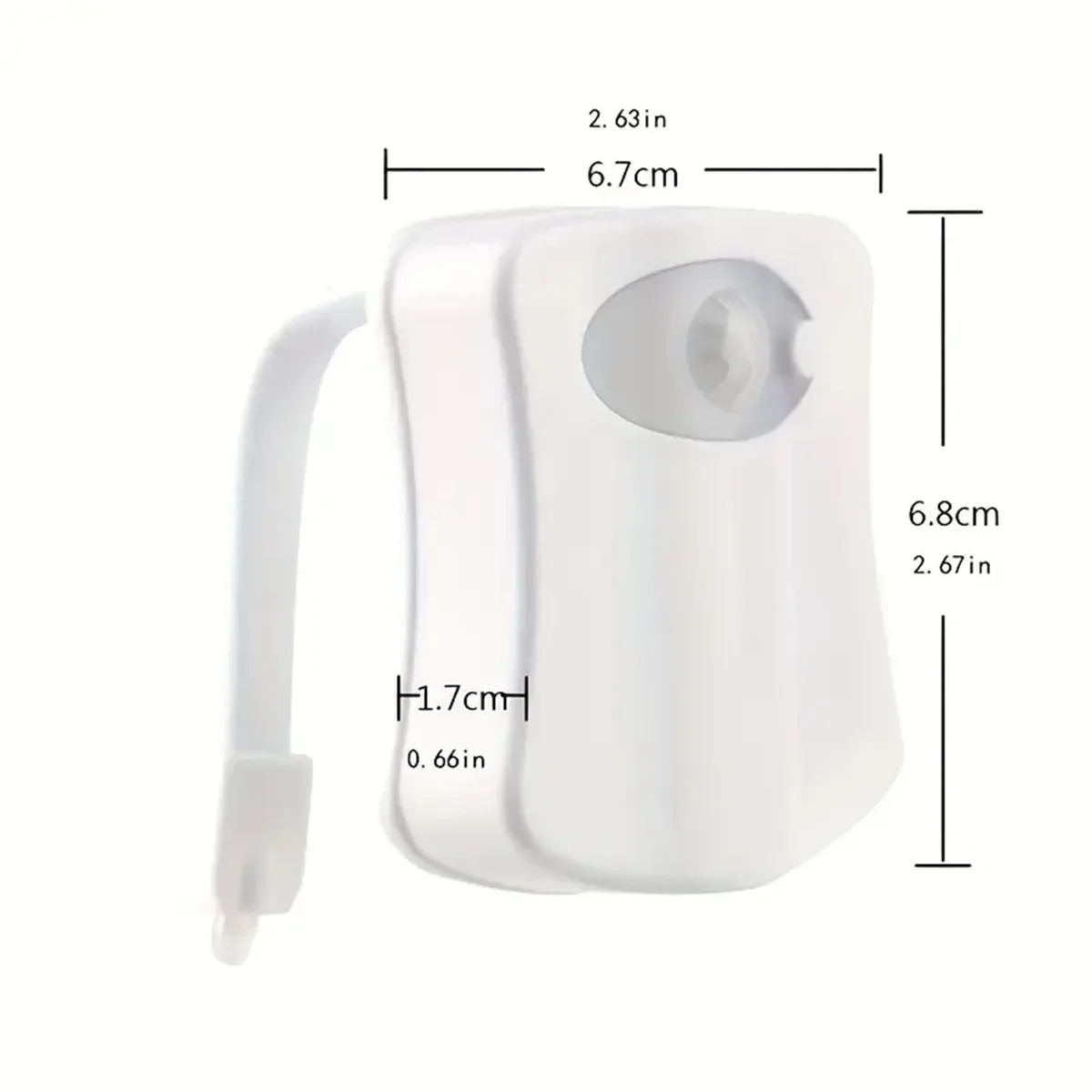 HOMEFISH Mini Kawaii Motion Sensor LED Night Light 16/8 Colors USB Rechargeable Stick-on Toilet Bathroom Lamp