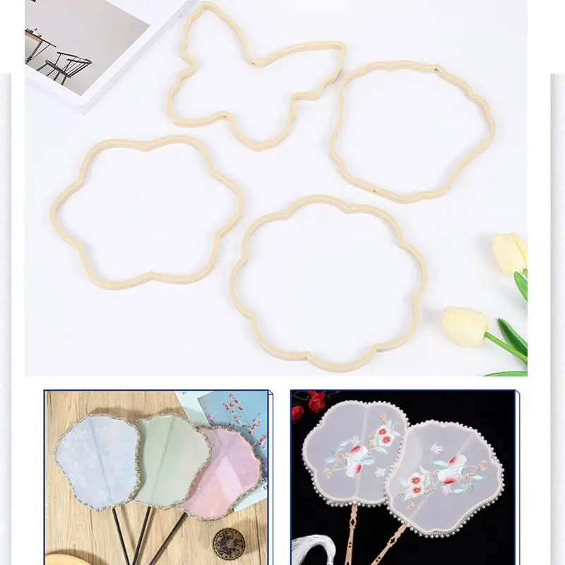 Chinese Hand Fan frame DIY Material Hand Frame Decorative Retro elegant