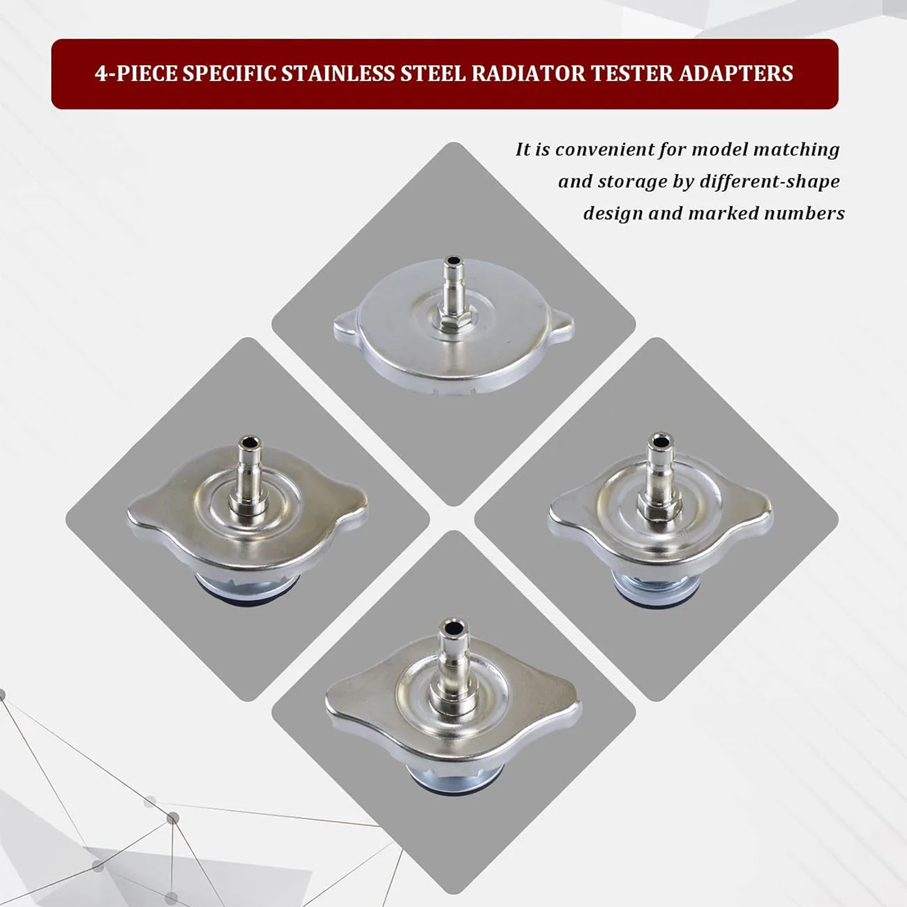 Kit Tester Pressione Radiatore Hopzty 28 Pezzi - Per Sistemi Di Raffreddamento Auto