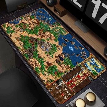 Tappetino per tastiera per laptop da gioco Protezione da scrivania Tappetini per giocatori Tappetino per mouse Anime Heroes of Might and Magic 3 Mappa Accessori per laptop Tappetino da scrivania