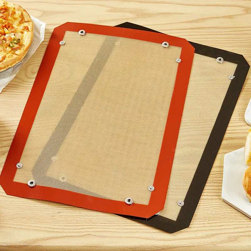 Silicone Baking Mat Leak-Proof Silicone Baking Shims With Small Buttons for Fiberglass Heat-Resistant Baking Mats Reuse Cookie Macarons