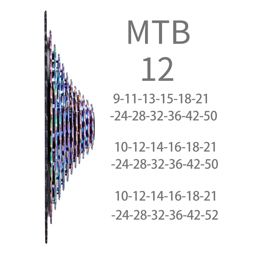 ZTTO MTB 12 Speed XD Cassette 10-50T 10-52T XD Cassette Rainbow 375g ULT pro Sprocket Ultralight 12V 1299 k7 Bicycle Parts