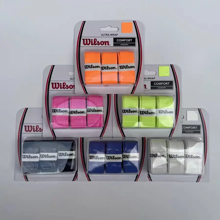 Description Picture 2 of itemWilson Tennis Overgrip Original Badminton Hand Glue Sticky Non-slip Racket Overgrip Badminton Tennis Beach Racket Sweatband 3PCS