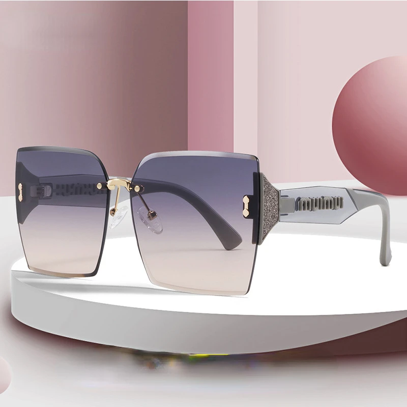

Солнцезащитные очки с надписью UV400 для мужчин и женщин, винтажные брендовые квадратные солнечные очки без оправы, с поляризационными стеклами, 2023