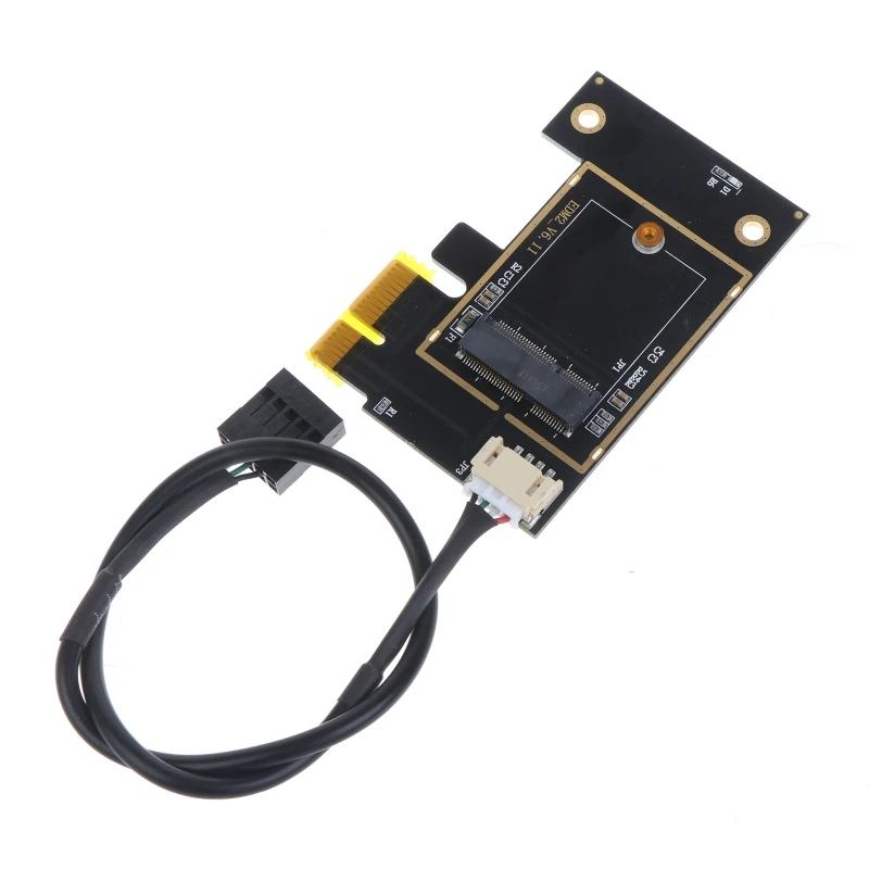 

F3KE Wireless Card NGFF for Key A E To Half PCI-E 1X Wifi Adapter Conve