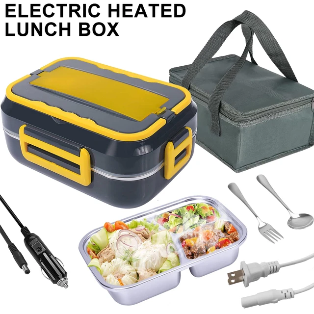 1pc US Plug 110V/12V 1.5L Electric Lunch Box Food Warmer Set, Portable Food  Heater For Travel, Car & Home, Leak Proof, Lunch Heating Microwave For  Truckers With Removable Stainless Steel Container, Spoon