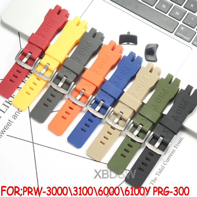 Cinturino In Resina 20mm Per Casio Protrek | Ricambio Per PRG-300, PRW-6000, PRW-6100, PRW-3000, PRW-3100 Con Attrezzi