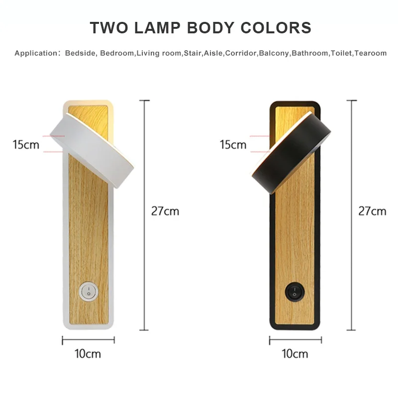 북유럽 LED 벽 램프, 스위치 포함 실내 조명 고정장치, 침대 옆 침실 거실 장식, 공부 독서 벽 조명, 스콘스