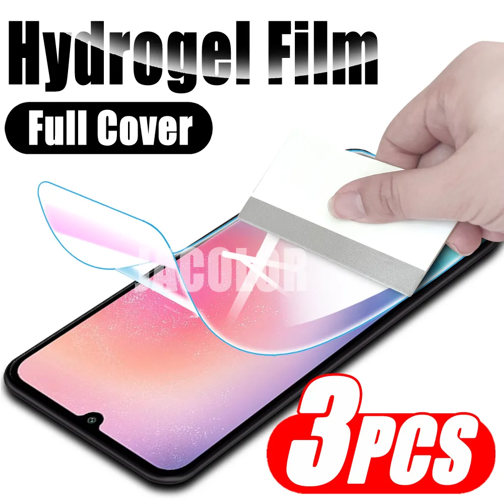 3 PZ Pellicola morbida in idrogel per Samsung Galaxy A55 A35 A25 A15 5G A05 A05S A24 34 A54 Pellicola protettiva per schermo in gel A 55 35 25 Non in vetro_voghion.com