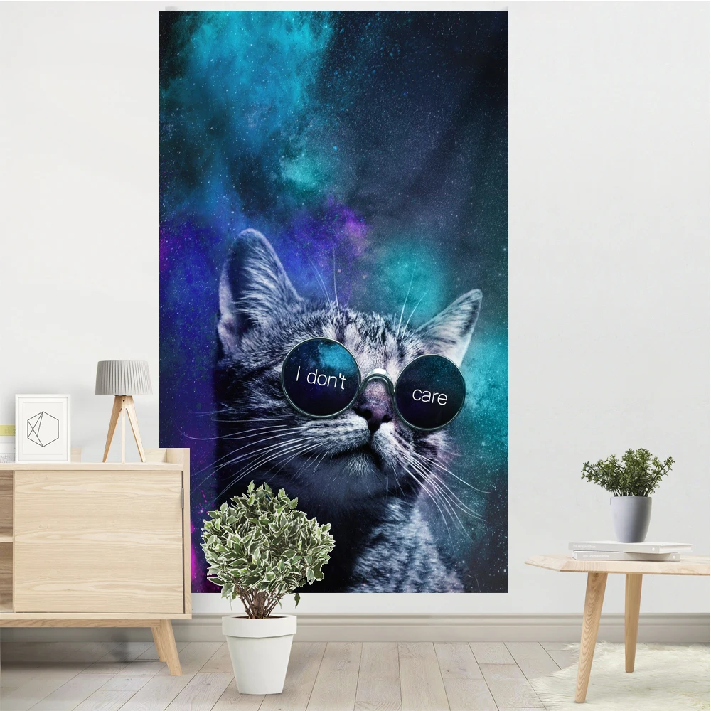 

Cool Cat Tapestry Funny Animals I Don'T Care About Student Dormitory Or Room Wall Hangings