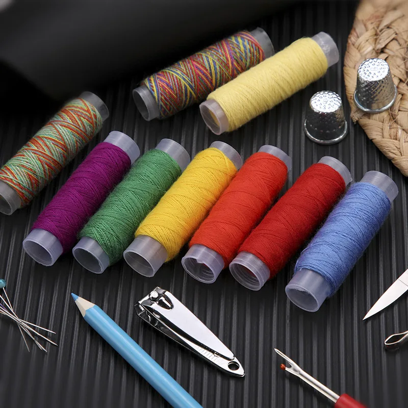 Portable Sewing Kit for Beginners with Thread Needles Scissors
