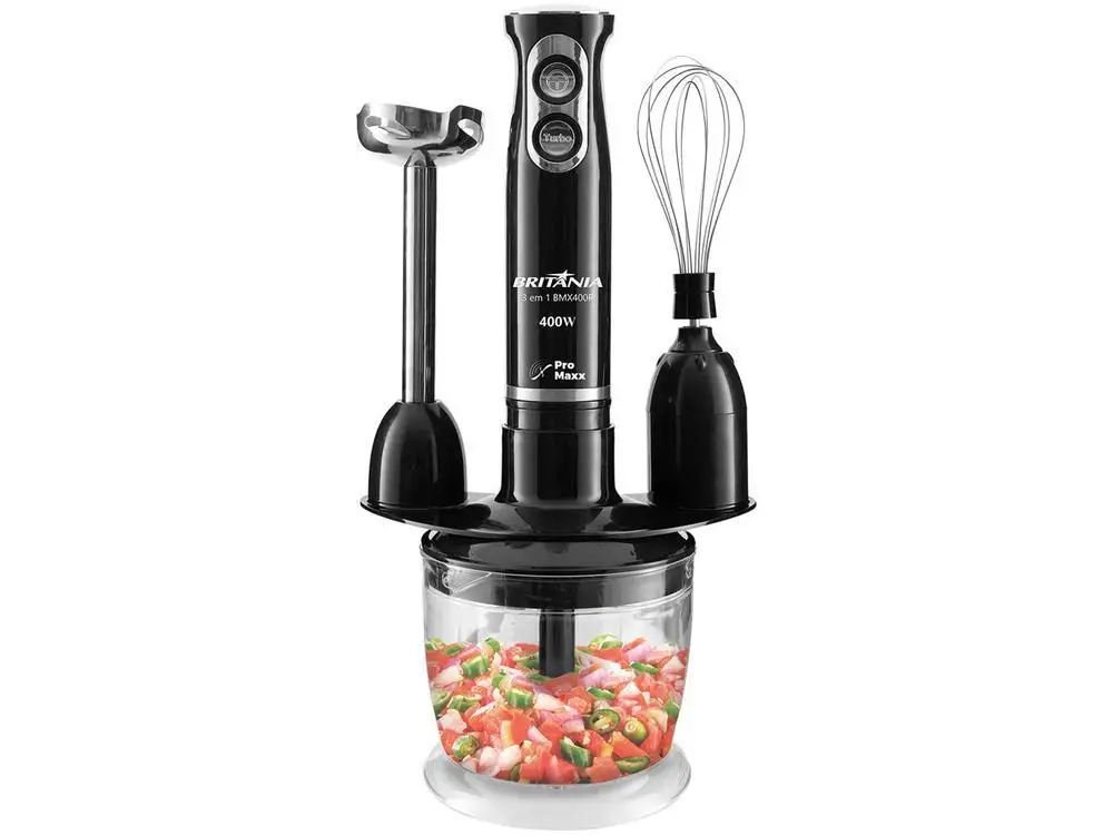 Mixer Britânia 3 em 1 Preto 400W BMX400P - 110V 2