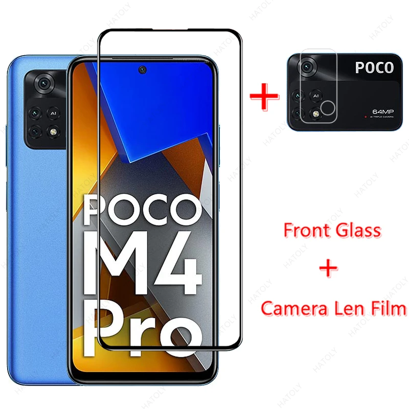 Glass for Xiaomi Poco M4 Pro 4G 5G Tempered Glass for Xiaomi Poco M3 X4 X3 F4 GT Glass Camera Screen Protector Protective Glass phone screen guard