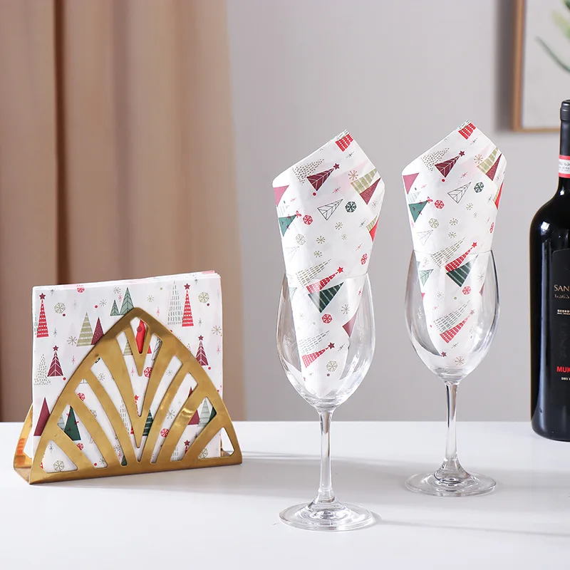 Description Picture 5 of itemChristmas Tree Print Disposable Paper Napkin For Xmas Theme Party Supplie For Home Christmas Decoration and Table Accessories