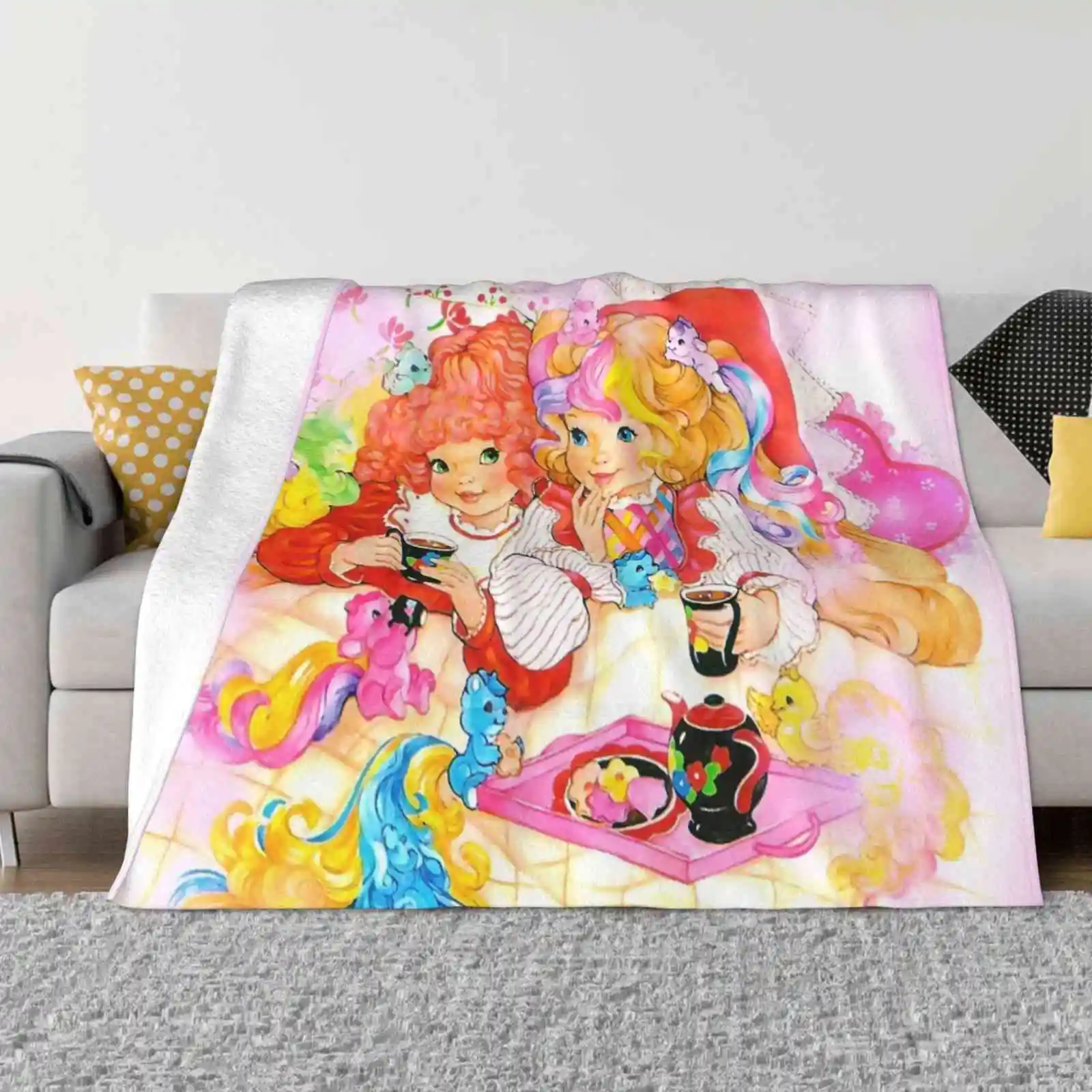 Lady Lovely Locks Best Friends Forever New Selling Custom Print Flanella Soft Blanket 1980S Retro 80S Dolls 80 Toys Giocattoli Vintage