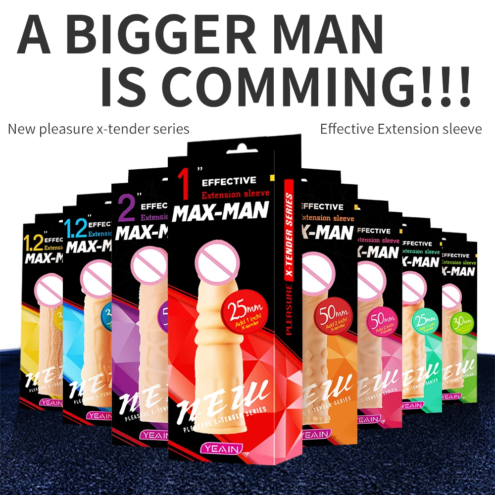 Alargador De Pene Grande Riutilizzabile Para Hombres, Preservativo De Extension De Pene, Juguetes Sexes Para Agrandar, Retraco