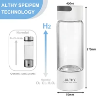 ALTHY ขวดกําเนิดน้ําที่อุดมด้วยไฮโดรเจน - ถ้วยแก้ว - DuPont SPE & PEM Dual Chamber Maker Ionizer - อุปกรณ์สูดดม H2 3