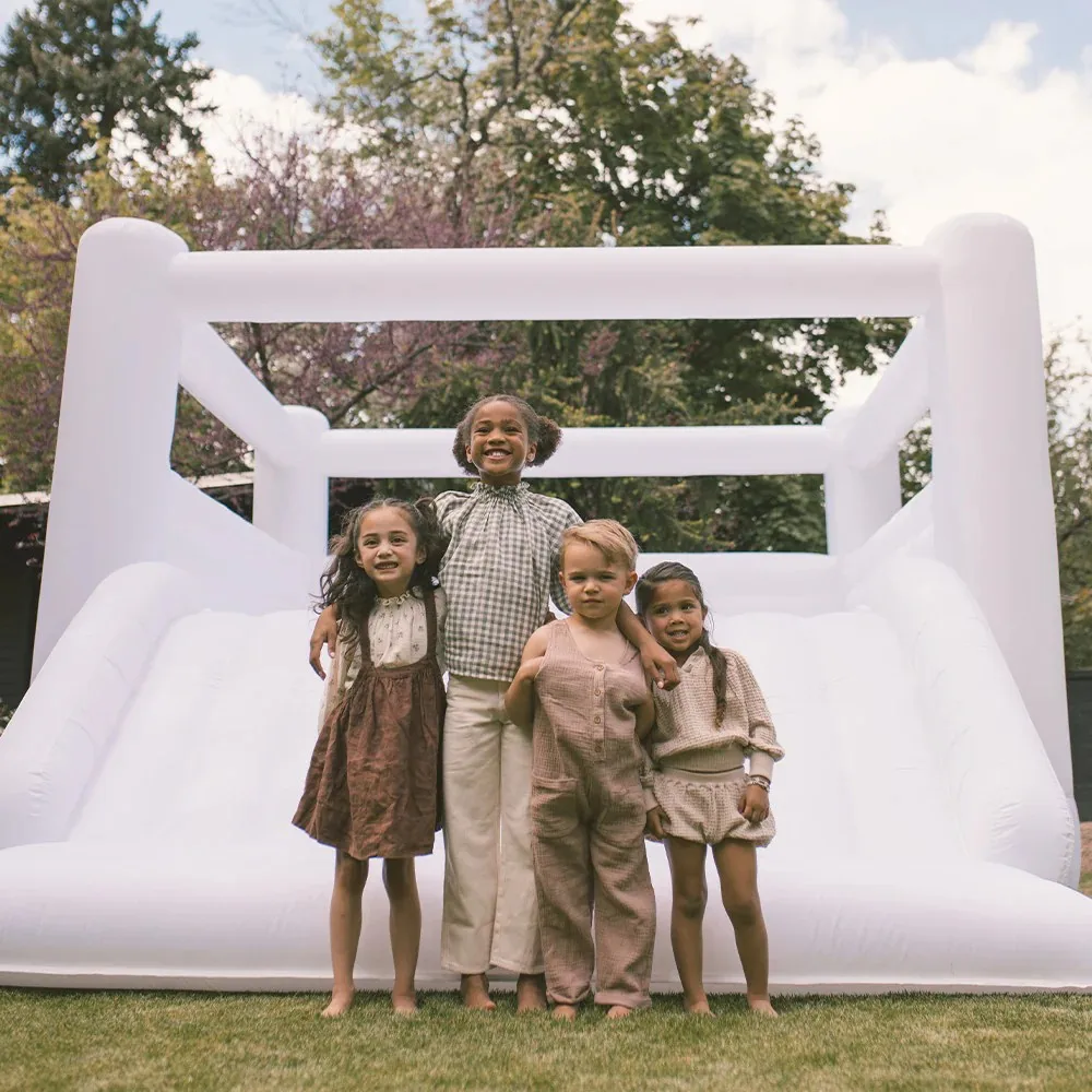 12FT Inflatable Bounce House with Slide Children's Games Inflatable Castle with Blower Suitable for Birthday Party Wedding