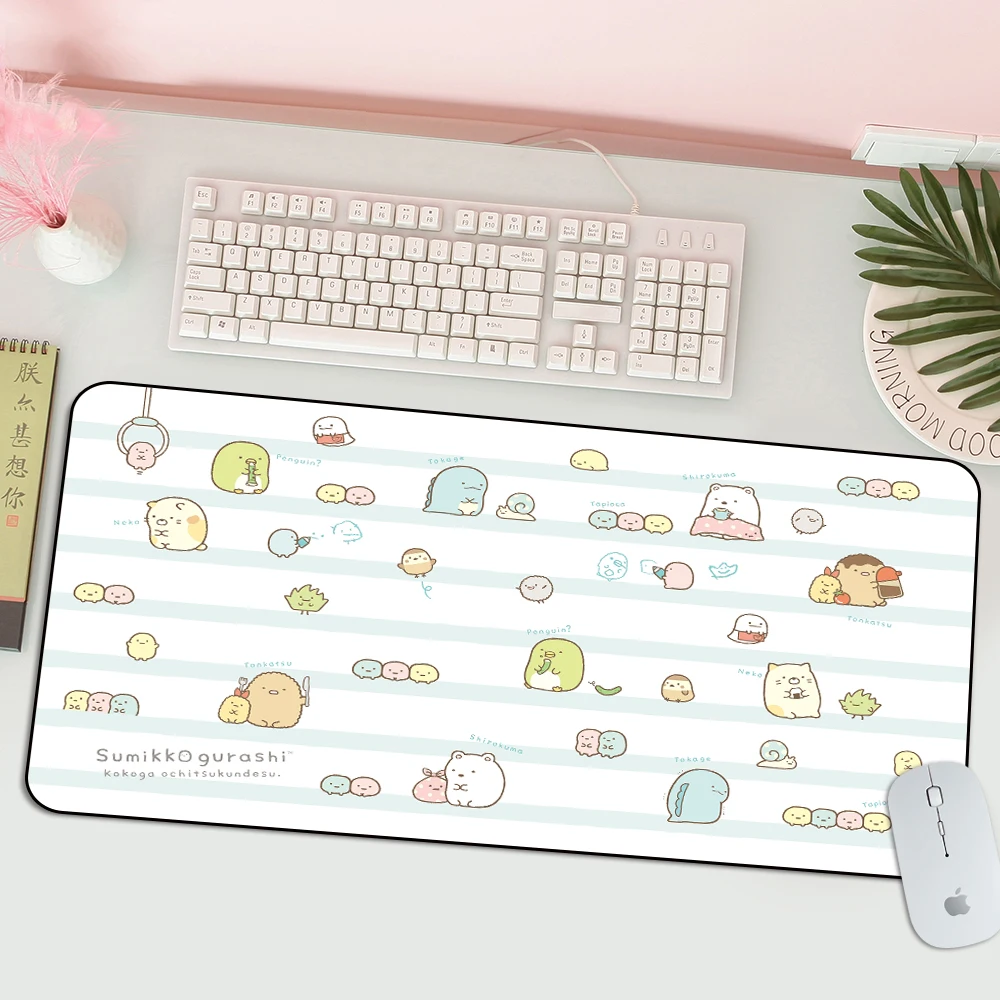 Sumikko Gurashi Mouse Pad 600x300mm Computer Carpet Laptop Mouse Mat Mausepad Office Accessories Office Table Mat Desk Protector