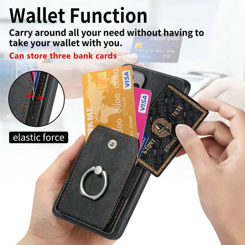 Leather Wallet Phone Case with Card Holder