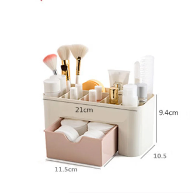 Makeup Organizer Storage Box with Drawer Cotton Swab Stick Storage Case lipstick organizer brush holder makeup Acrylic Plastic