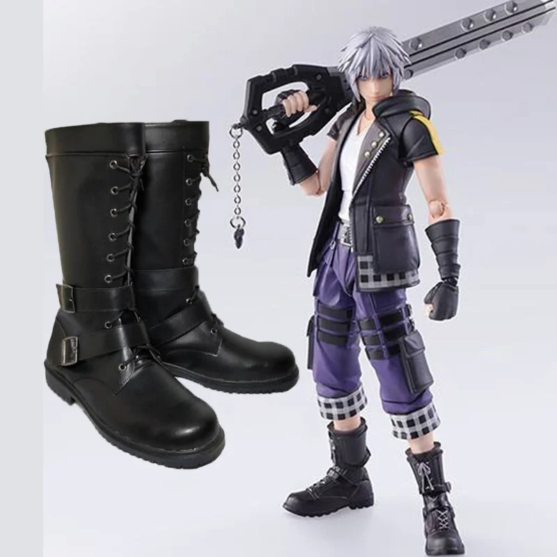 

Kingdom Hearts 3 Riku Cosplay Shoes Boots Custom Made Halloween Carnival Adult Men Boots