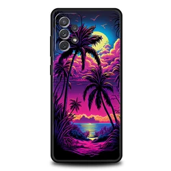 Coconut Tree Design Phone Case - Tropical Style Protective Cover - Samsung A52 (A1)