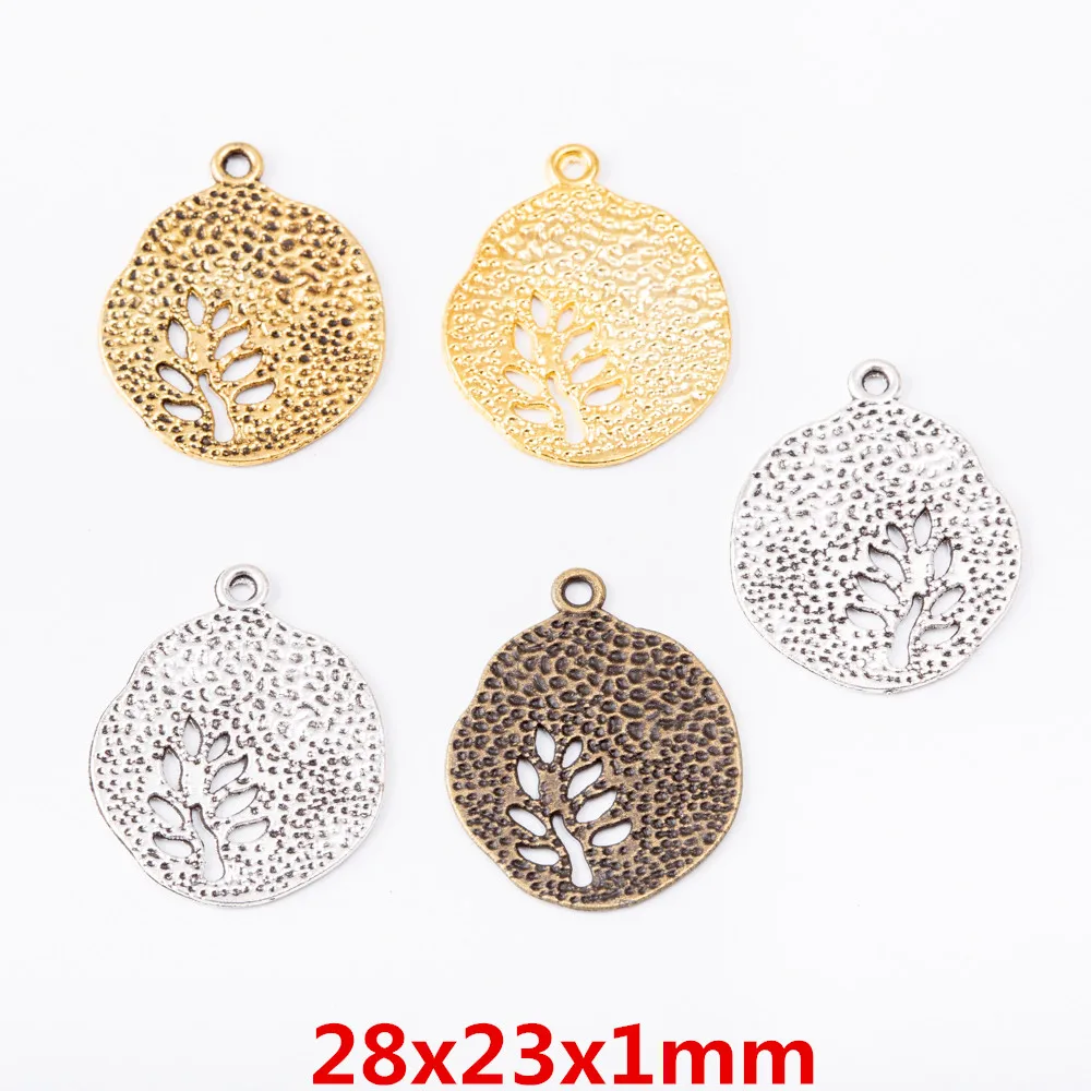 

30pcs Tree of life Craft Supplies Charms Pendants for DIY Crafting Jewelry Findings Making Accessory 917