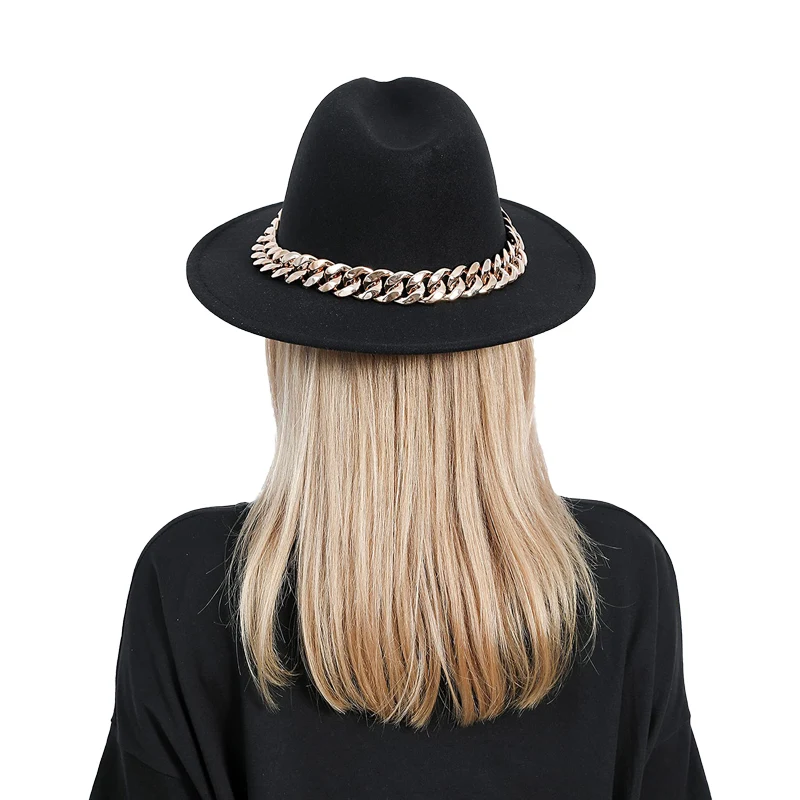 Fedora Hats For Women Men Wide Brim 