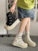 CHABELLA Women's High Top Canvas Shoe Design Buckle Strap Zip Simplicity Female Shoes 2025  High Street Grace Waling Shoes 5