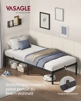 Кровать VASAGLE Металлический каркас кровати Под кровать для хранения вещей Современная гостевая кровать Простой дизайн