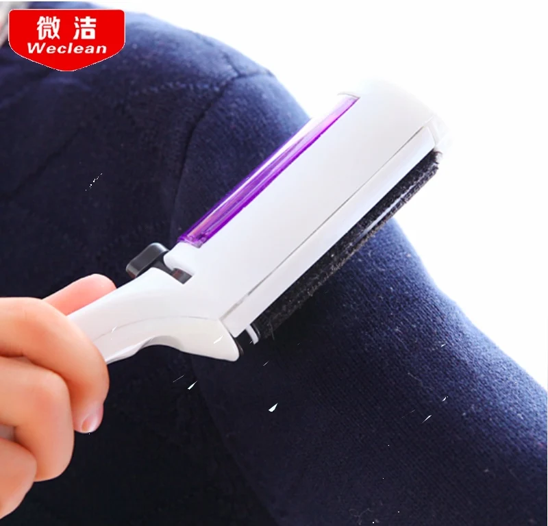 Portable Clothes Fluff Remover Brush Doublesided Lint Hair Dust