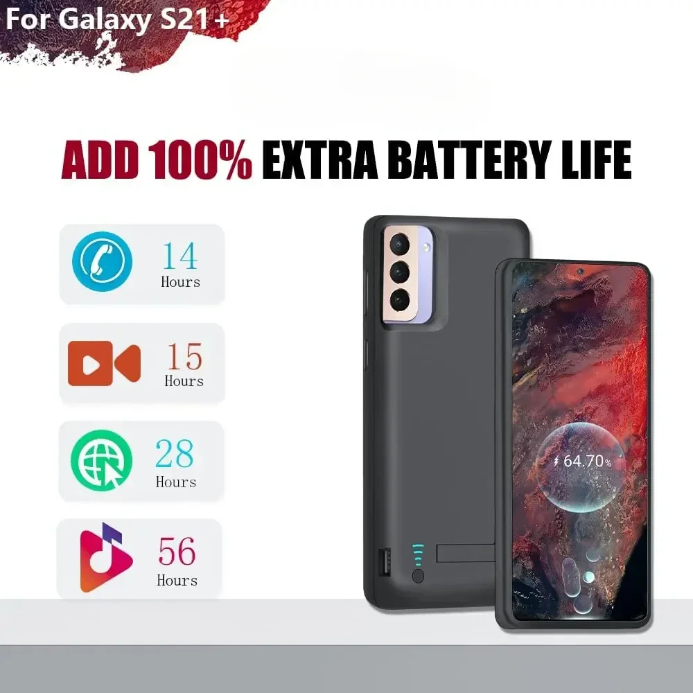 제이오웨이드 10000mAh 배터리 충전 케이스 (삼성 갤럭시 S21 플러스, S22 울트라 케이스, S22 울트라, S20 FE 파워 뱅크 폰 커버)