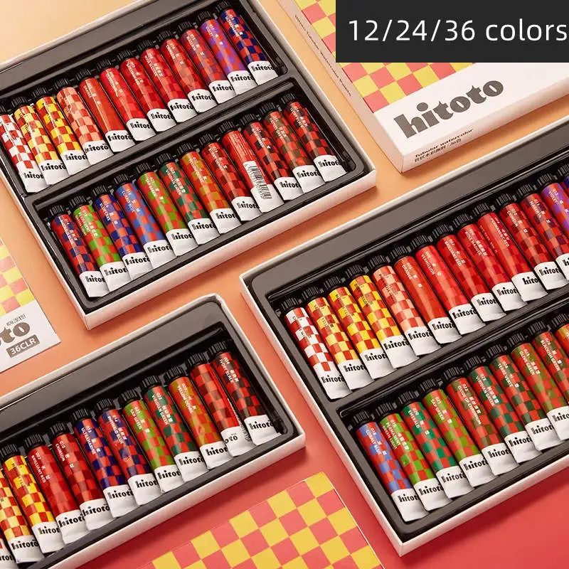 Paul Rubens Hitoto Watercolor Paint Tube Set 12/24/36colors 12ML Water Color For Painting Kids Art Supplies