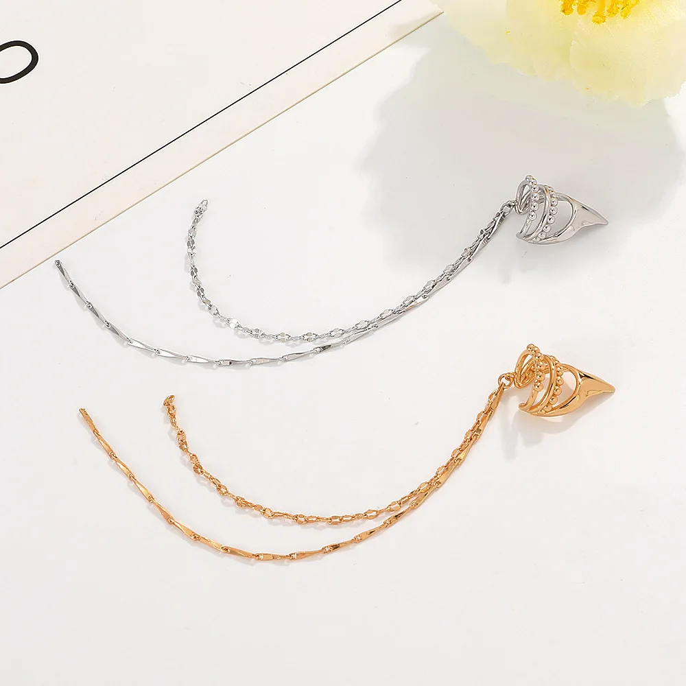 Long Tassel Non Perforated Elf Ear Clip Earrings Fake Cartilage Earrings 1 PC ear clip earrings clip earrings ear clip ear accessories For Women