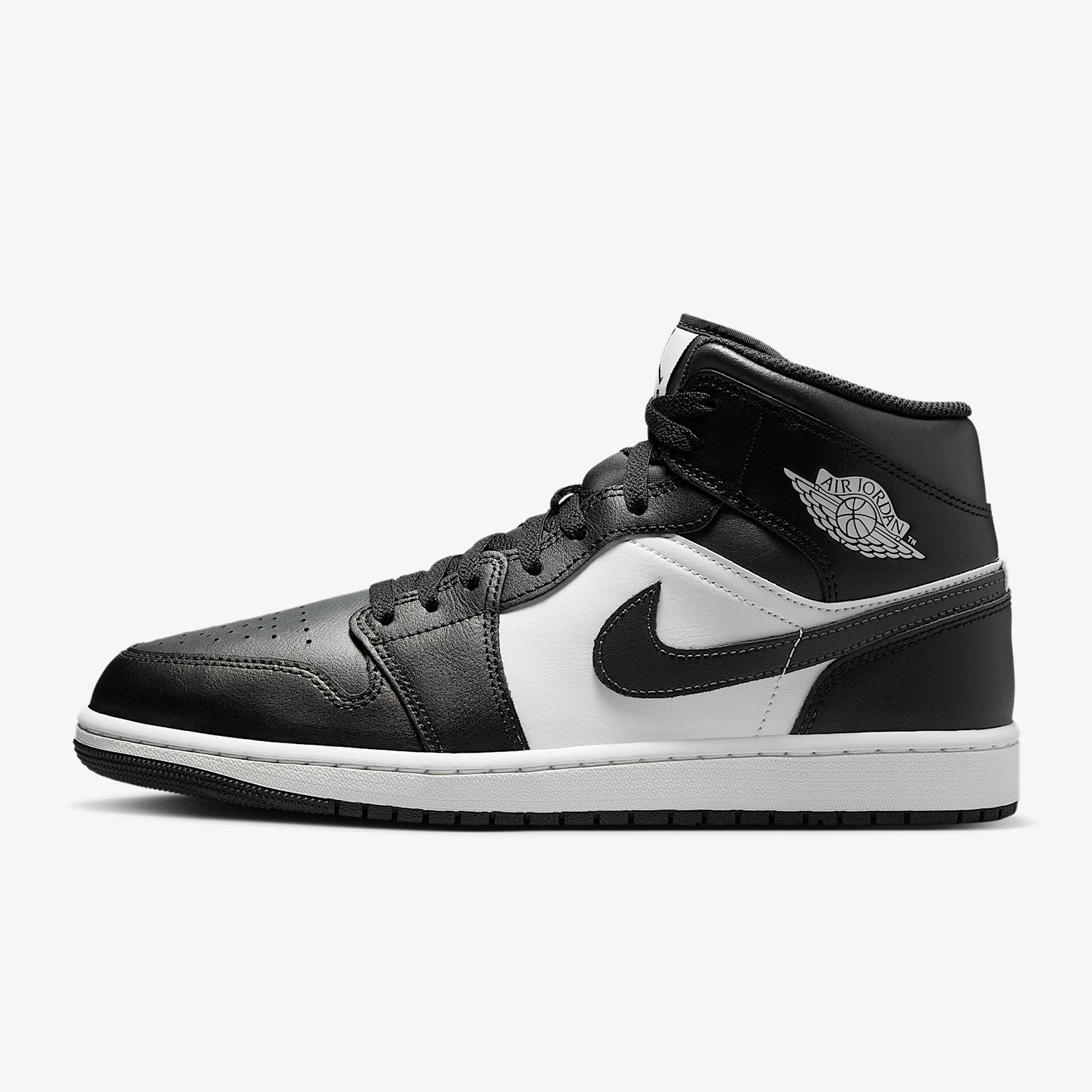 נעלי כדורסל לגברים ממותגות Nike Official Genuine Air Jordan 1 Mid-top, נוחות, עמידות בהחלקה ועמידות במיוחד, דגם DQ8426-010