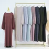 Breastfeeding Abaya Muslim Long Women Dress Islamic Nursing Wear: Extra-Loose-Fit, Zippers on Chest, Drop Shoulder Elastic Cuff