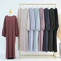 Breastfeeding Abaya Muslim Long Women Dress Islamic Nursing Wear: Extra-Loose-Fit, Zippers on Chest, Drop Shoulder Elastic Cuff