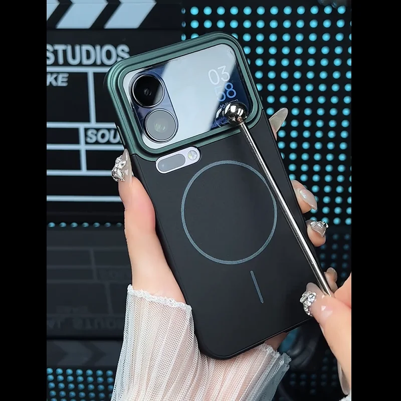 Enhanced Shockproof Matte Magnetic Wireless Charging Back Glass Case