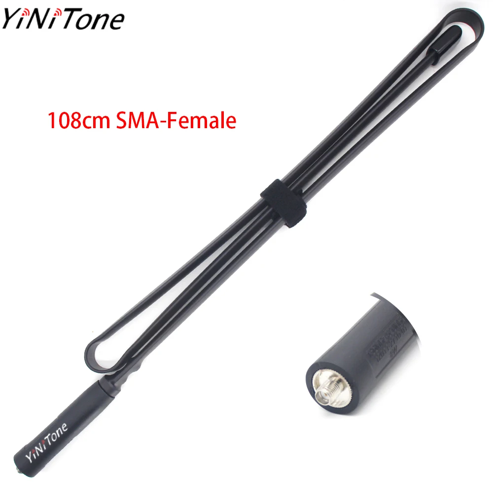 

108cm CS Tactical Antenna Foldable SMA Female Dual Band VHF/UHF For Baofeng UV-82 UV-5R UV5R BF-888S AR-F8 walkie talkie