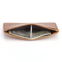 Nouveau sac à cartes en cuir de vache pour hommes porte-monnaie mince porte-carte de crédit portefeuille pour hommes et femmes poche pour carte d'identité 2